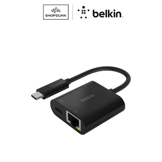 Cổng chuyển đổi Belkin USB-C sang GIGABIT ETHERNET, PD 60W - Đen