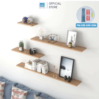 Kệ Thanh Ngang Rộng 15cm, Gỗ Dày 17mm Treo Âm Tường, Màu Ngẫu Nhiên SIB Decor