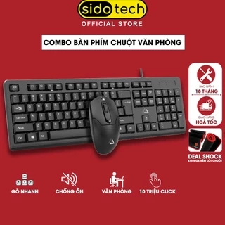 Bàn phím máy tính giá rẻ SIDOTECH KM10 có dây full size 104 key gõ phím nhanh chống nước tốt giả cơ gaming văn phòng
