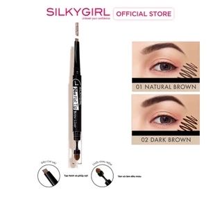 Chì mày hai đầu lâu trôi SILKYGIRL 24hr Flat Tip Brow Liner 0.15g