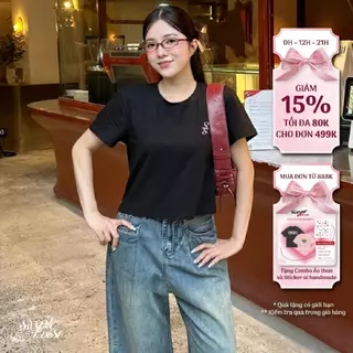 Áo thun nữ, áo phông Unisex basic màu trắng, đen, hồng - Simple Twist