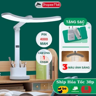 Đèn học tích điện, Sipanic để bàn học đọc sách làm việc, cảm ứng chạm 3 chế độ ánh sáng