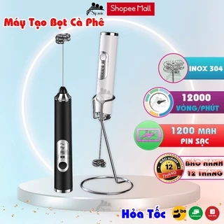 Máy đánh bọt cà phê, Sipanic đánh trứng cầm tay mini không dây đa năng 3 chế độ,pin sạc 1200mAh