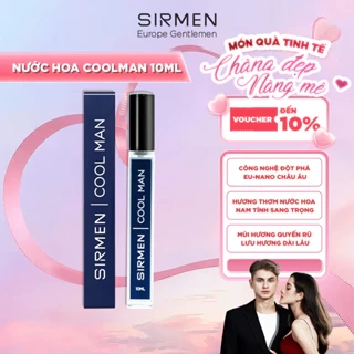 Nước hoa nam SIRMEN COOL MAN Eau de Parfum Châu Âu cao cấp chai 10ml thơm thanh mát trẻ trung