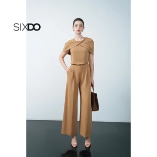 Quần nữ nâu công sở SIXDO (Light Brown Silk Loose Pants)