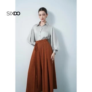 Quần suông lửng ống rộng SIXDO (Ochre Woven Culottes)