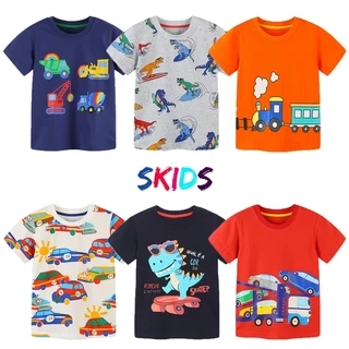 Áo thun bé trai cộc tay SKIDS áo phông cho bé ngắn tay cho trẻ em 2 đến 8 tuổi