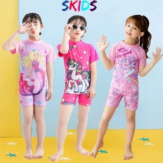 Bộ quần áo bơi cho bé gái SKIDS đồ bơi trẻ em họa tiết công chúa kỳ lân 2 đến 10 tuổi