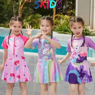 Váy bơi bé gái SKIDS đầm đi biển cho bé gái họa tiết đáng yêu cho trẻ 2 đến 10 tuổi