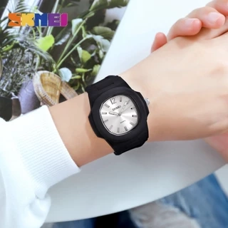 Đồng hồ Quartz SKMEI 1717 chống thấm nước thiết kế đơn giản với dây đeo bằng silicon thời trang cho nam và nữ