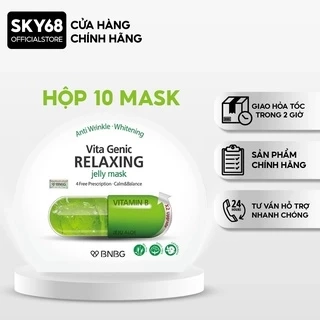 Combo 10 Mặt nạ giúp thư giãn và phục hồi da mệt mỏi BNBG Vita Genic Relaxing Jelly Mask (Vitamin B) 30mlx10