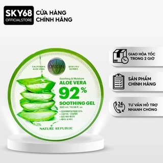 Gel lô hội dưỡng đa năng NATURE REPUBLIC Soothing & Moisture Aloe Vera 92% Soothing Gel 300ml