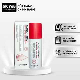 Xịt giảm mụn dưỡng trắng cơ thể Angel's Liquid Glutathione Plus Centella Calming Body Mist 150ml