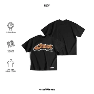 Áo thun SLY cổ tròn Cotton CHEETAH màu đen