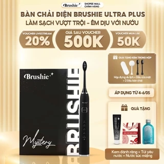 Bàn chải điện Brushie Ultra Plus tích hợp máy rửa mặt 5 chế độ phiên bản nâng Cấp 2025