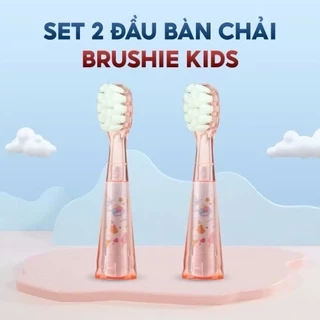Sét 2 đầu bàn chải cho bé Brushie Kids thay thế hai màu xanh và hồng