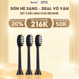 Set 3 đầu bàn chải thay thế Brushie Promax sạch sâu siêu tiết kiệm