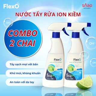 Combo 2 Chai Tẩy Rửa Đa Năng FlexO ion Kiềm pH 12.5_Siêu Sạch Mọi Vết Bẩn_Chai 530ml [Snap Kitchen]