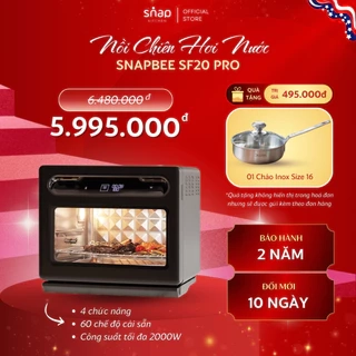 Nồi Chiên Hơi Nước Snapbee SF20 PRO–Dung Tích 20L–Công Nghệ Đột Phá–56 Chế Độ Nấu–Phụ Kiện Inox 316 [Snap Kitchen]