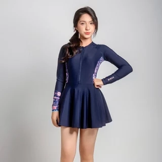 Muse Naila Đồ bơi nữ liền thân váy tay dài chống nắng SOBIE