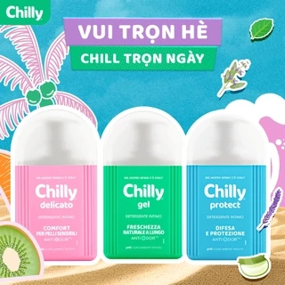 Dung dịch vệ sinh phụ nữ Chilly làm sạch diu nhẹ, chiết xuất bạc hà ngừa vi khuẩn, ngăn mùi hiệu quả 200ml