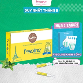 Nước muối sinh lí FYSOLINE hỗ trợ kháng khuẩn, hỗ trợ viêm mũi, sổ mũi cho bé (Hộp vàng 20 ống x 5ml)
