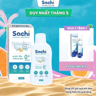 Nước Tắm Thảo Dược An Toàn Cho Bé SACHI Chai 250ml Làm Sạch, Ngăn Ngừa Rôm Sảy, Mảng Bám Da Đầu