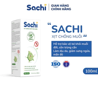 Xịt Chống Muỗi Thảo Dược Sachi An Toàn Cho Bé - Hộp 1 chai 100 ml