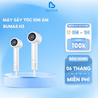 Máy Sấy Tóc Ion Âm BUMAS H3, Sấy Tóc Nhanh Chóng, Hỗ Trợ Dưỡng Tóc