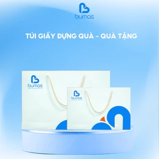 Túi đựng quà tặng BUMAS màu trắng in logo