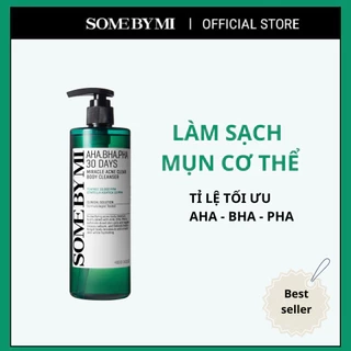 Some By Mi Sữa tắm hỗ trợ giảm mụn cơ thể AHA-BHA-PHA 30 Days Miracle Acne Clear Body Cleanser 400g