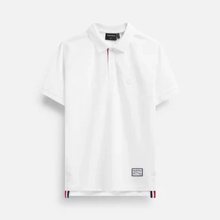 Áo Polo Nam Collage Piece White, Chất Vải Cá Sấu CVC Thoải Mái, PL0154, SOMEHOW