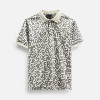 Áo Polo Nam Random Words Pattern, Chất Vải Cotton blend Thoải Mái, PL0153, SOMEHOW