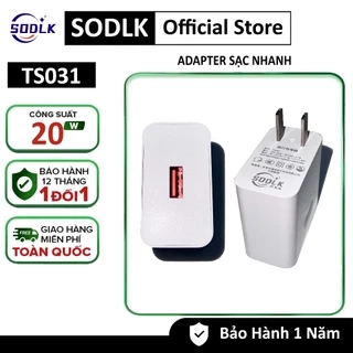 Củ sạc nhanh Sodlk TS031 Công Suất 5V~3A/9V~2.5A/12V~1.88A Rành Cho Loa Bluetooth, Loa Di Động Công Suất Lớn
