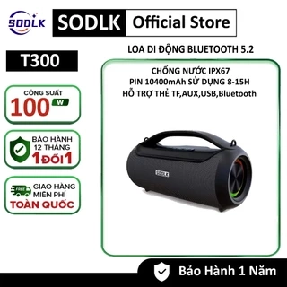 Loa Bluetooth SODLK T300 Công Suất 100W, Hỗ trợ TWS Kết nối NFC, Chất lượng âm thanh HIFI