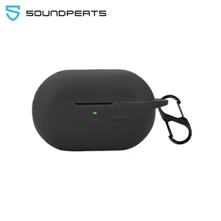 Ốp Case SoundPEATS Pearlclip Pro Silicone Có Móc Khóa (Đen)