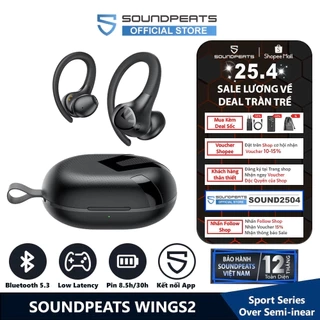 Tai Nghe True Wireless Earbuds SoundPEATS Wings2 Bluetooth 5.3 - Hàng Chính Hãng