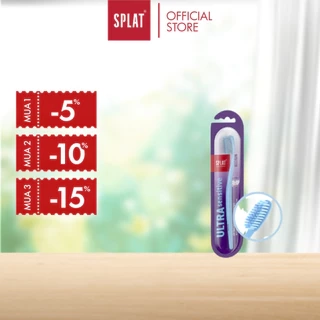 Bàn Chải Đánh Răng SPLAT Sensitive Tráng Ion Bạc Kháng Khuẩn, Lông Chải Thiết Kế Bảo Vệ Răng Và Nướu Nhạy Cảm - Màu Kem