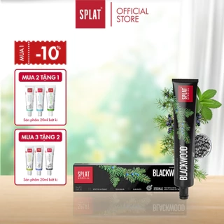 Kem đánh răng than hoạt tính trăng răng SPLAT Blackwood không chứa flo, ngừa hôi miệng, loại bỏ mảng bám, khỏe nướu 75ml