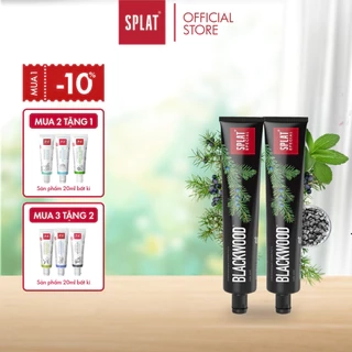 Combo 2 Kem Đánh Răng Trắng Răng Than Hoạt Tính SPLAT Blackwood 75ml