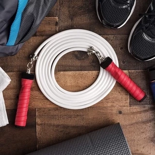 Dây nhảy thể lực TS90, với 2 sợi 8mm, 6mm - SPORTY - có thể điều chỉnh độ dài, dây PCV chống xoắn