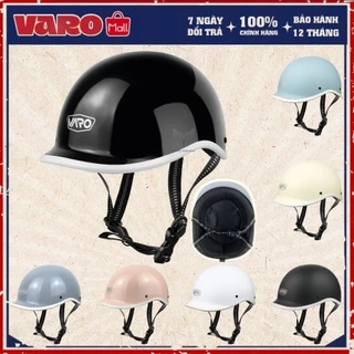Mũ Bảo Hiểm Nửa Đầu Kiểu Nhật Dáng Cá Heo VARO Freesize Cho Vòng Đầu 53-58cm - Chính Hãng