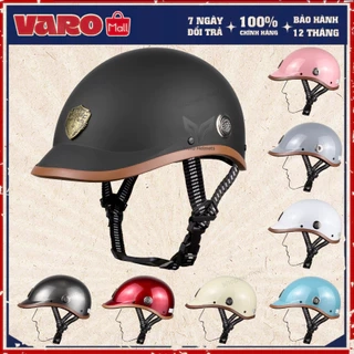 Mũ Bảo Hiểm Nửa Đầu Mỏ Liền VARO SHAPE Có Lỗ Thông Gió Phong Cách Nhật Bản Freesize Vòng Đầu 54-59cm
