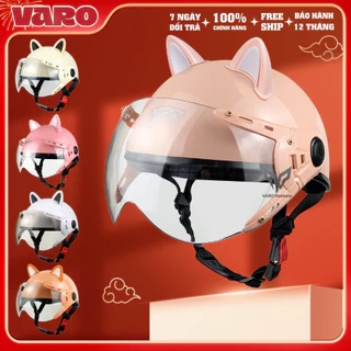 Mũ Bảo Hiểm 1/2 Đầu Kính Càng VARO A33K - Mũ Bảo Hiểm Nửa Đầu Có Kính Cao Cấp Đã Xử Lý