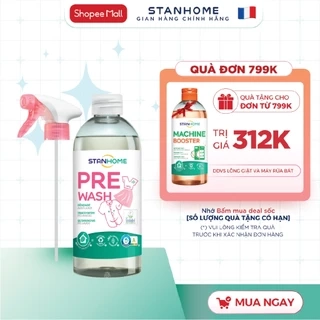 Xịt tẩy vết bẩn quần áo trước khi giặt Stanhome PreWash làm sạch bằng Enzym không làm mất màu 500ML