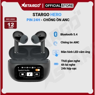 Tai nghe Bluetooth True Wireless StarGO Hero chống ồn ANC thời gian nghe 6h - BH 12 tháng
