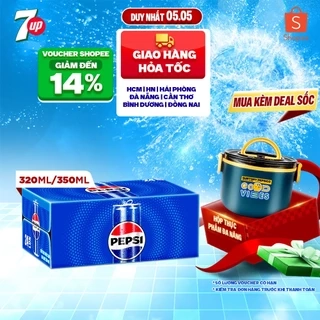 Thùng 24 Lon Nước Ngọt Có Gaz Mirinda Xá Xị (320ml/lon)