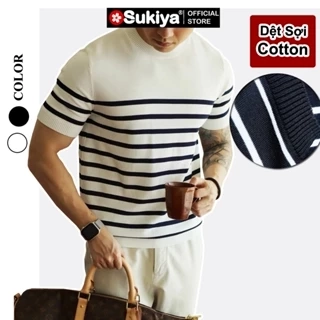 Áo Len Dệt Kim Cổ Tròn Nam BASIC SUKIYA Chất Sợi Cotton Cao Cấp Mềm Mịn Thoáng Mát AL80