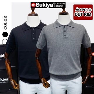 Áo POLO Len Dệt Kim SUKIYA Cao Câp Chất Cotton Thấm Hút mồ hôi  AL79
