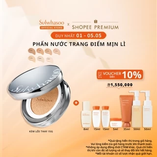 Phấn Nước Trang Điểm Mịn Lì 15G - Kèm 1 Lõi Thay Thế 15G - Sulwhasoo Perfecting Cushion